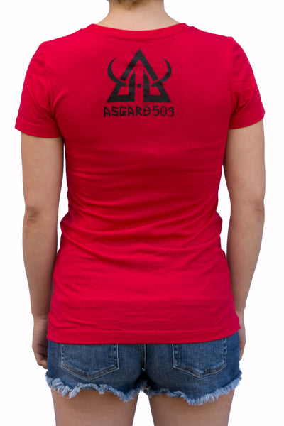 Womens - Triangle Choke - Jiu Jitsu - Red - T-Shirt