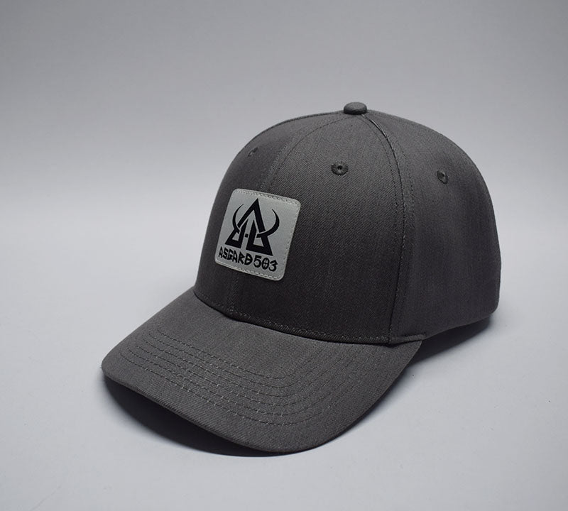 asgard503 snapback grey denim patch hat